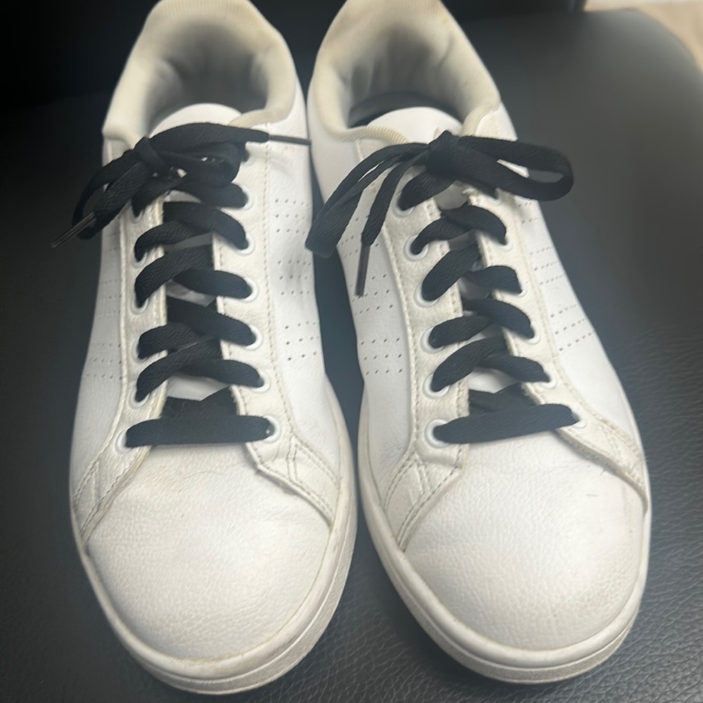 Adidas white cloudform sneakers.